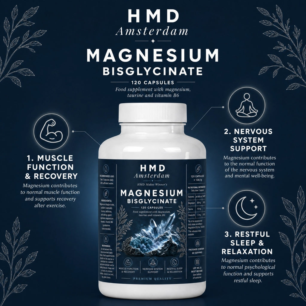 Magnesium Bisglycinate + Taurine & B6 | 120 Capsules